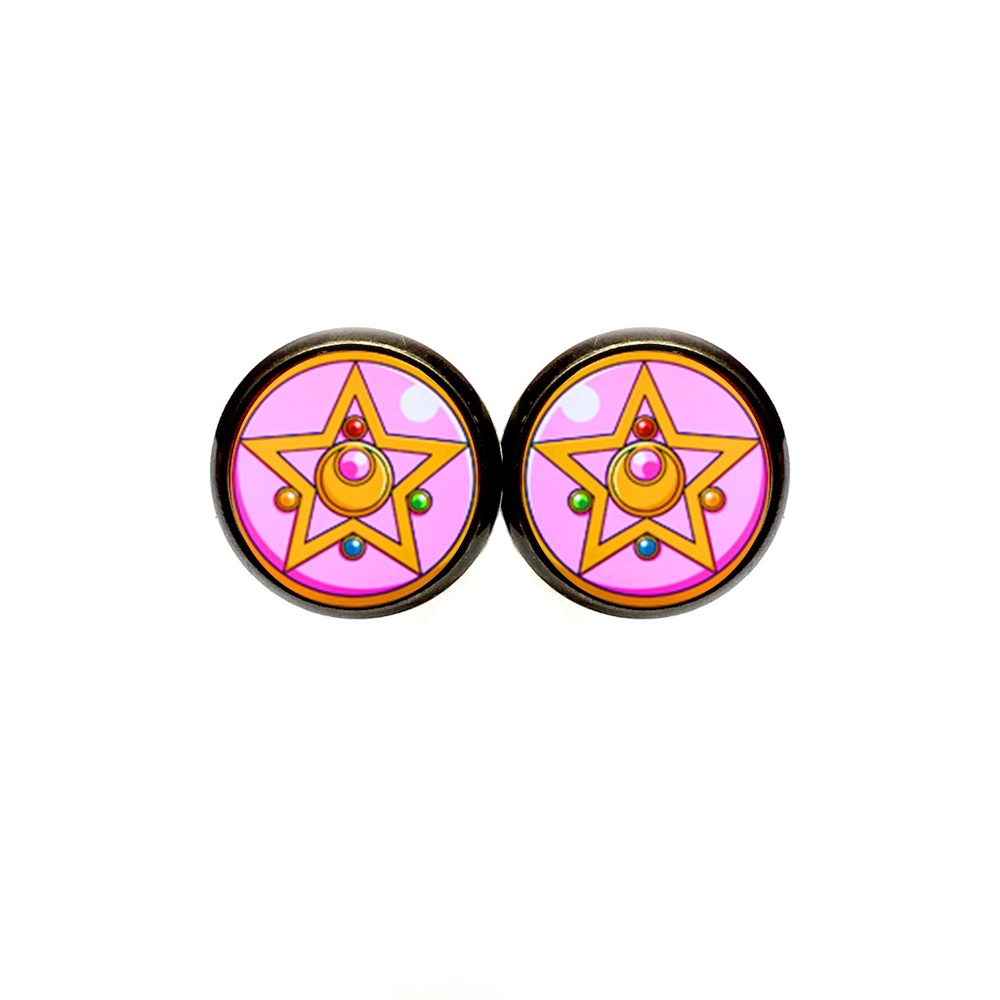 Sailor Moon Transformation Brooch Earrings